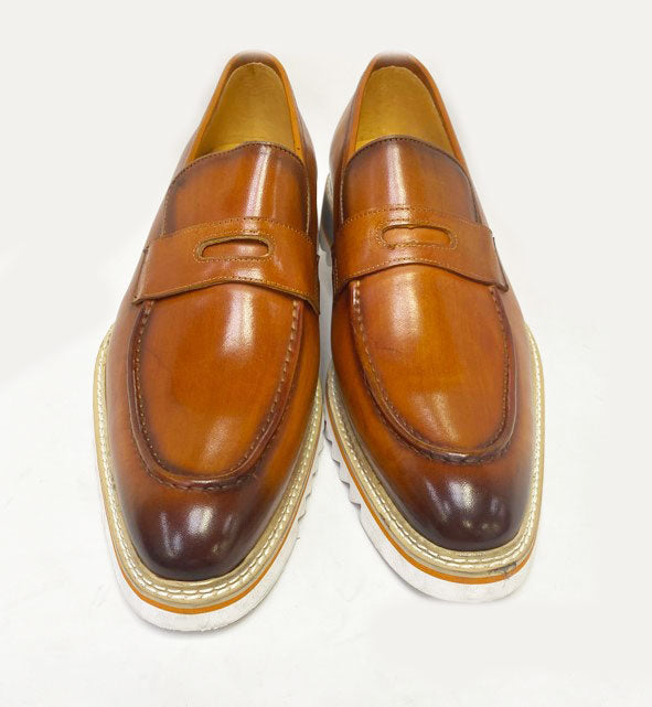 C&E Shoes Maurice Leather Loafer - Cognac