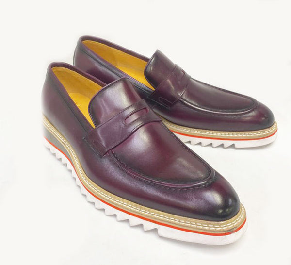 C&E Shoes Maurice Leather Loafer - Purple