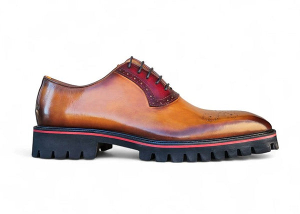 Maurice Calfskin Oxford - Cognac/Burgundy