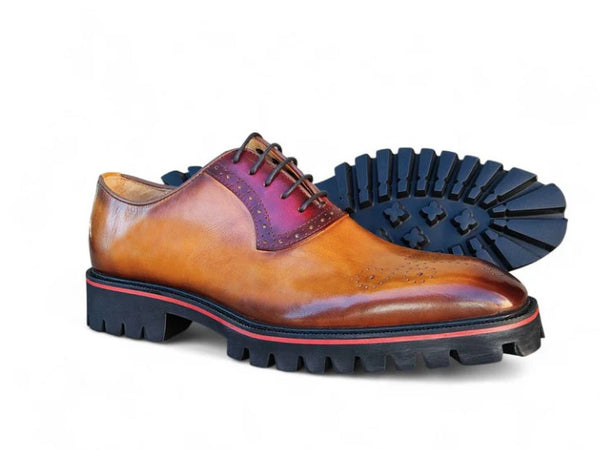 Maurice Calfskin Oxford - Cognac/Burgundy