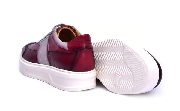 Corrente Calfskin Sneaker - Burgundy