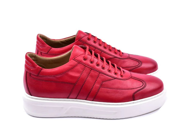 Corrente Calfskin Sneaker - Red