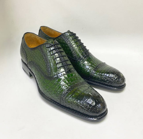 Ugo Vasare Alligator Oxford - Green