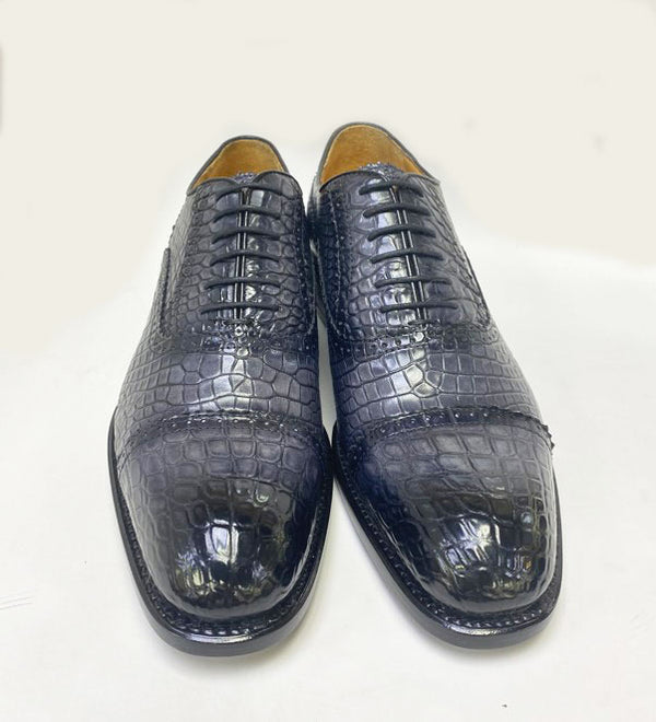Ugo Vasare Alligator Oxford - Grey