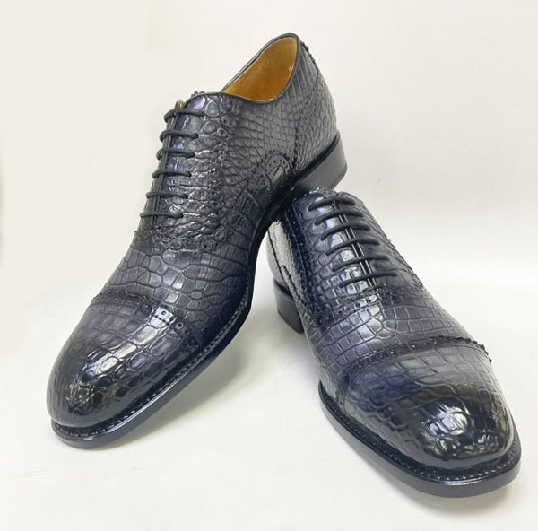 Ugo Vasare Alligator Oxford - Grey