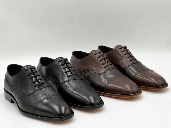 C Collection Leather Oxford - Black