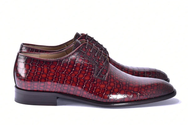 Corrente Crocodile Calfskin Oxford - Tan