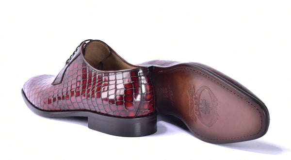 Corrente Crocodile Calfskin Oxford - Tan