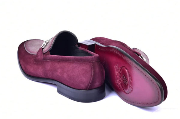 Corrente Printed Suede Loafer - Burgundy/Taupe