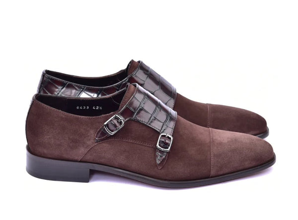 Corrente Suede Monkstrap - Brown
