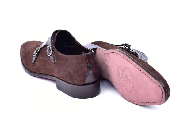 Corrente Suede Monkstrap - Brown