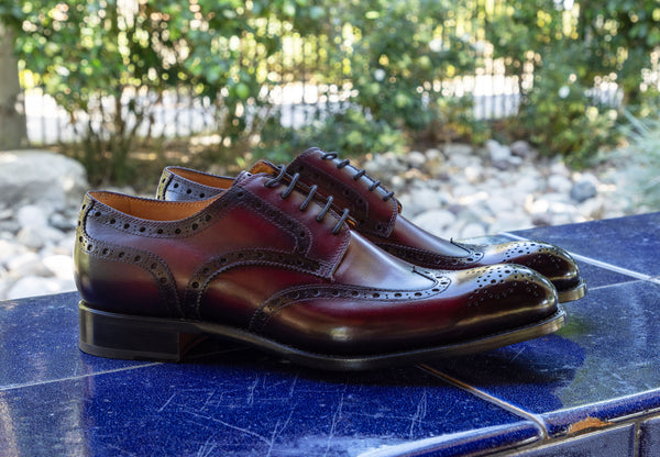 Ugo Vasare Calfskin Wingtip Oxford - Burgundy