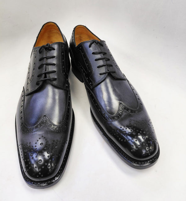 Ugo Vasare Calfskin Wingtip Oxford - Dark Grey