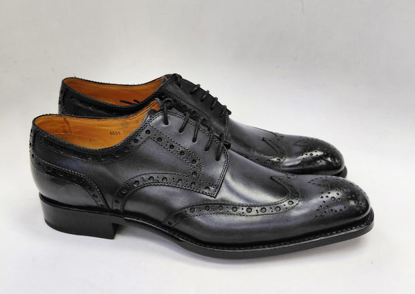 Ugo Vasare Calfskin Wingtip Oxford - Dark Grey