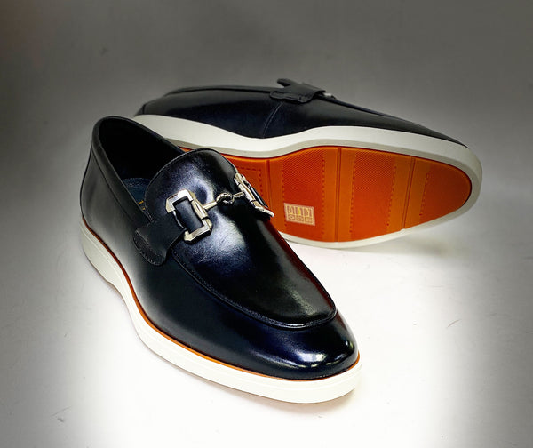 C&E Shoes Leather Loafer - Black