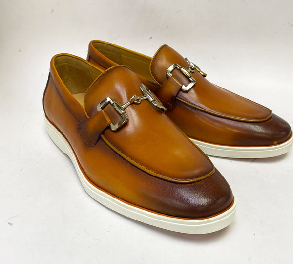 C&E Shoes Leather Loafer - Cognac