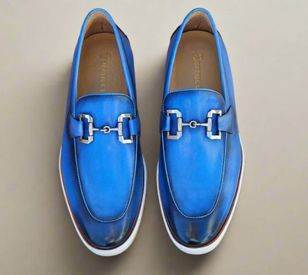 Maurice Leather Loafer - Ocean Blue