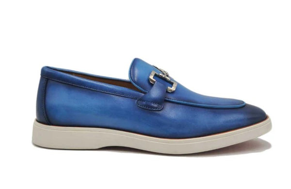Maurice Leather Loafer - Ocean Blue
