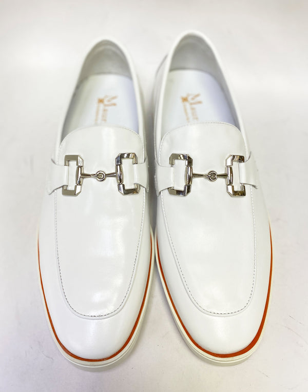 C&E Shoes Maurice Leather Loafer - White