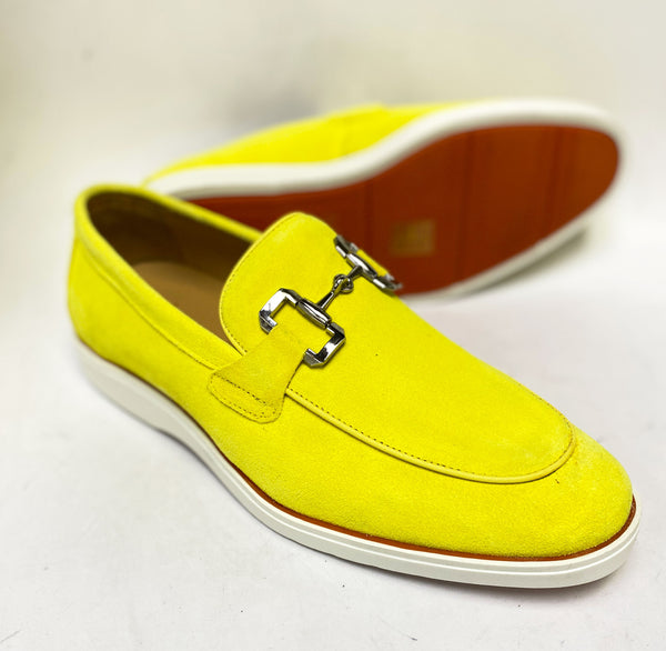 C&E Shoes Maurice Suede Loafer - Yellow