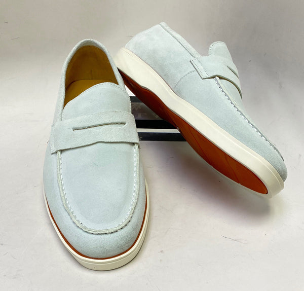 Maurice Suede Penny Loafer - Sky Blue