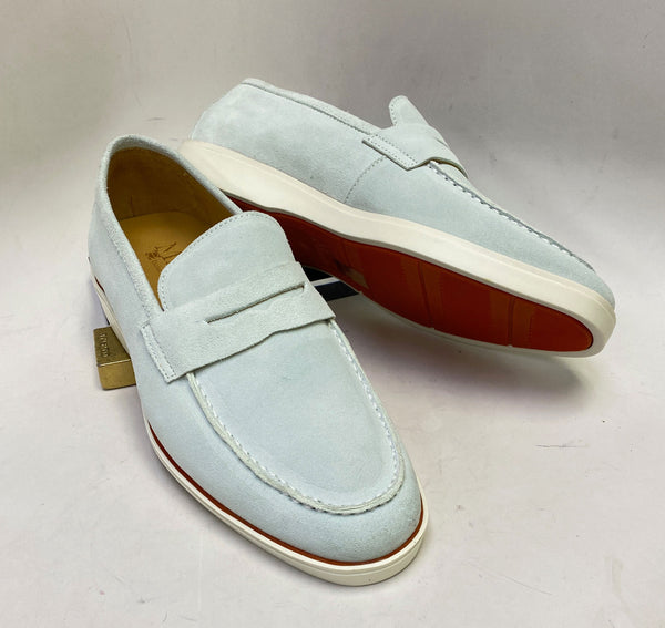 Maurice Suede Penny Loafer - Sky Blue