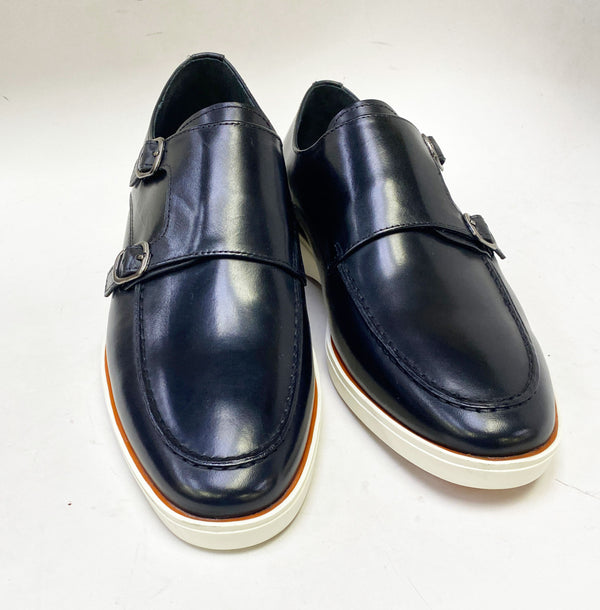 Maurice Calfskin Double Monkstrap - Black