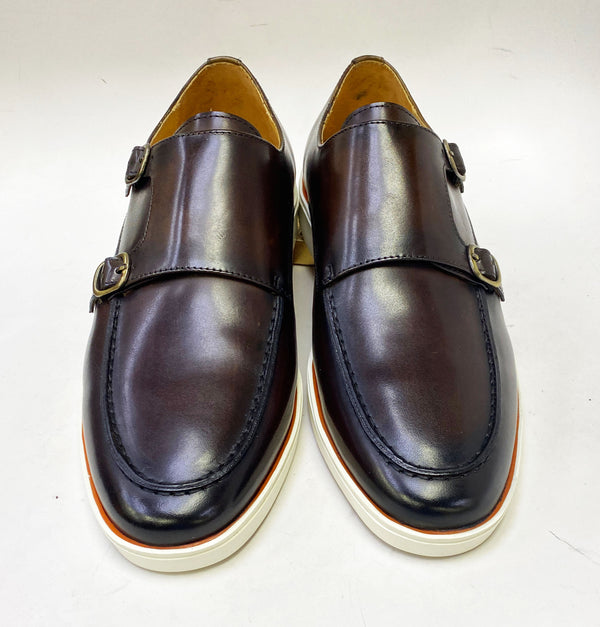 Maurice Calfskin Double Monkstrap - Chestnut