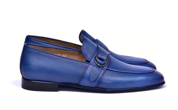 Corrente Leather Loafer - Blue