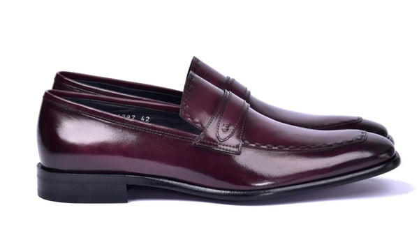 Corrente Buffalo Leather Loafer - Burgundy