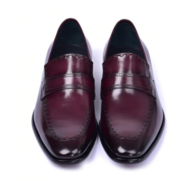 Corrente Buffalo Leather Loafer - Burgundy