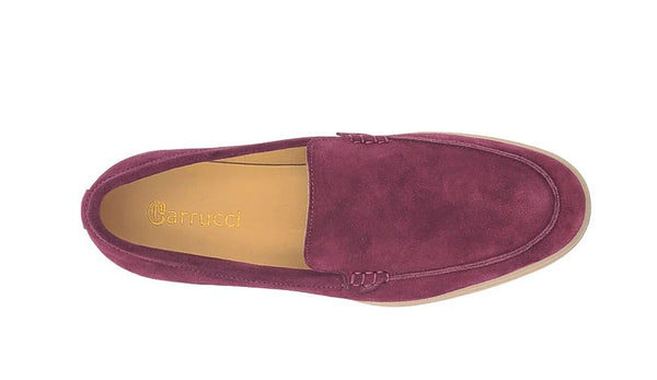 Carrucci Suede Loafer - Burgundy