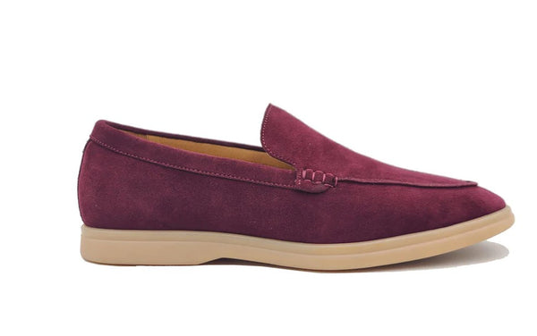 Carrucci Suede Loafer - Burgundy