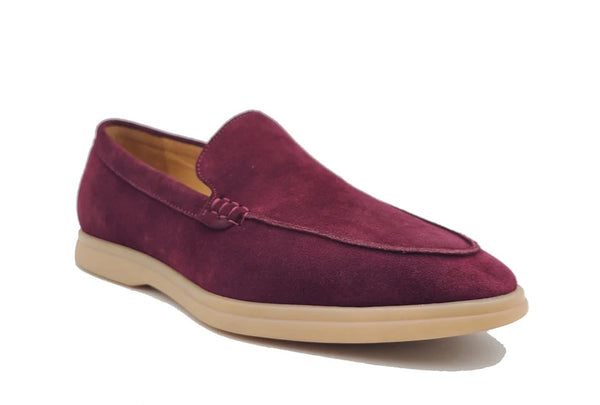 Carrucci Suede Loafer - Burgundy