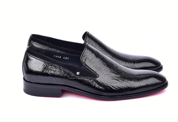 Corrente Leather Slip-On - Black