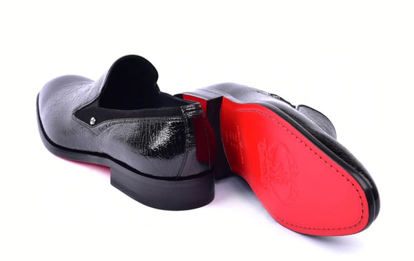 Corrente Leather Slip-On - Black