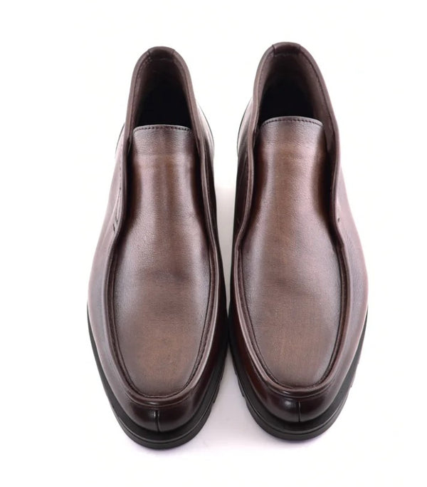 Corrente Leather Shearling Boot - Brown