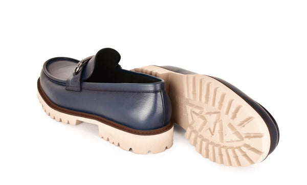 Corrente Leather Loafer - Blue
