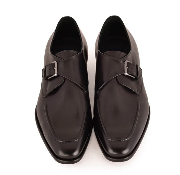 Corrente Leather Monkstrap - Black