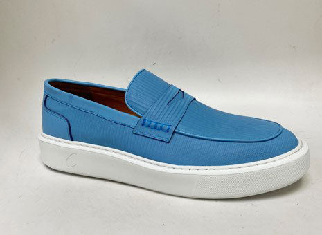 C Collection Leather Penny Loafer - Blue