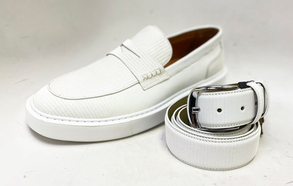 C Collection Leather Loafer - White
