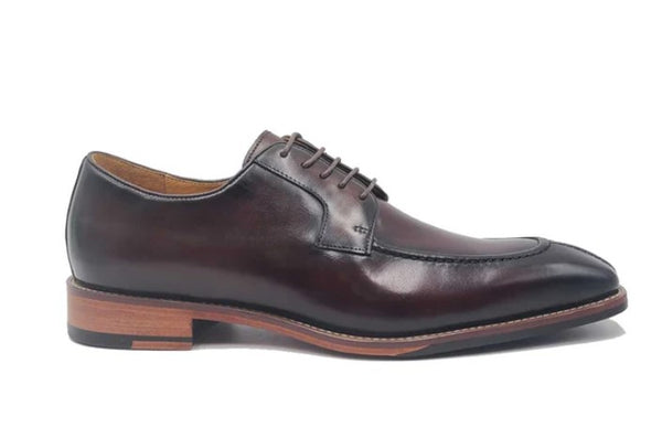 Carrucci Calfskin Split Toe Shoe - Chestnut