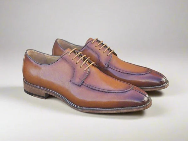Carrucci Calfskin Split Toe Shoe - Cognac