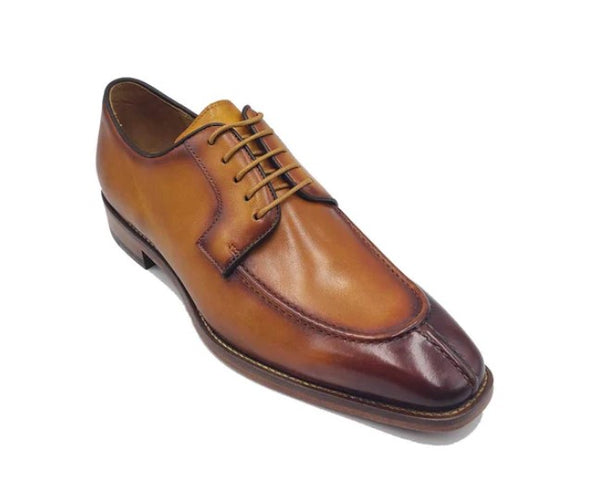Carrucci Calfskin Split Toe Shoe - Cognac