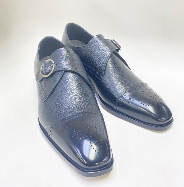 Maurice Deerskin Monkstrap Shoe - Grey