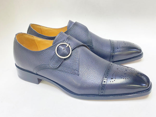 Maurice Deerskin Monkstrap Shoe - Grey