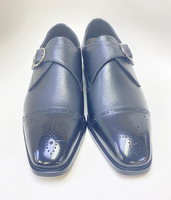 Maurice Deerskin Monkstrap Shoe - Grey
