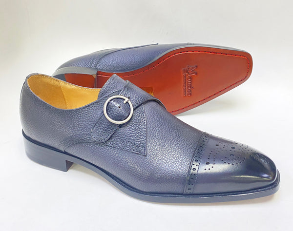 Maurice Deerskin Monkstrap Shoe - Grey