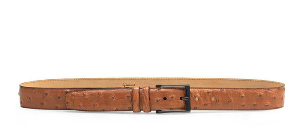 Mezlan Ostrich Belt - Brandy