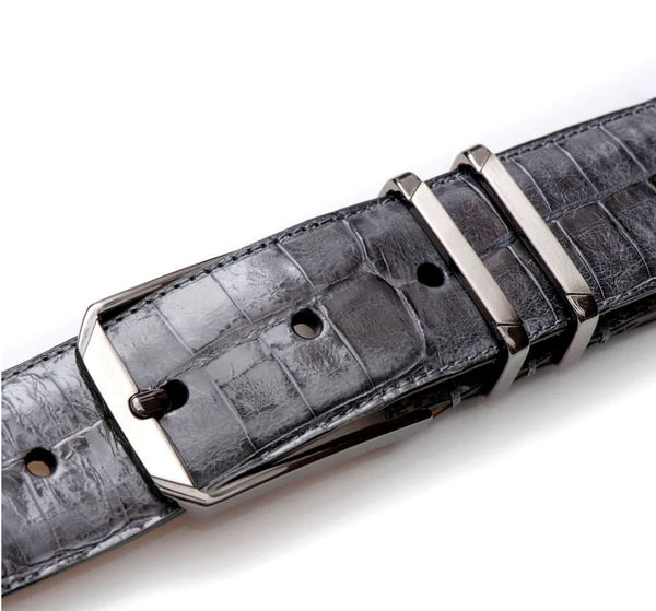 Mezlan Crocodile Belt - Grey